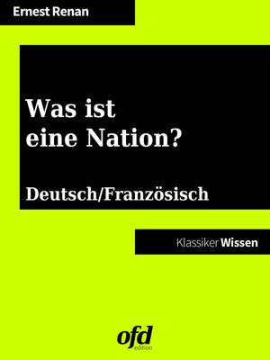 cover image of Was ist eine Nation?--Qu'est-ce que une nation?
